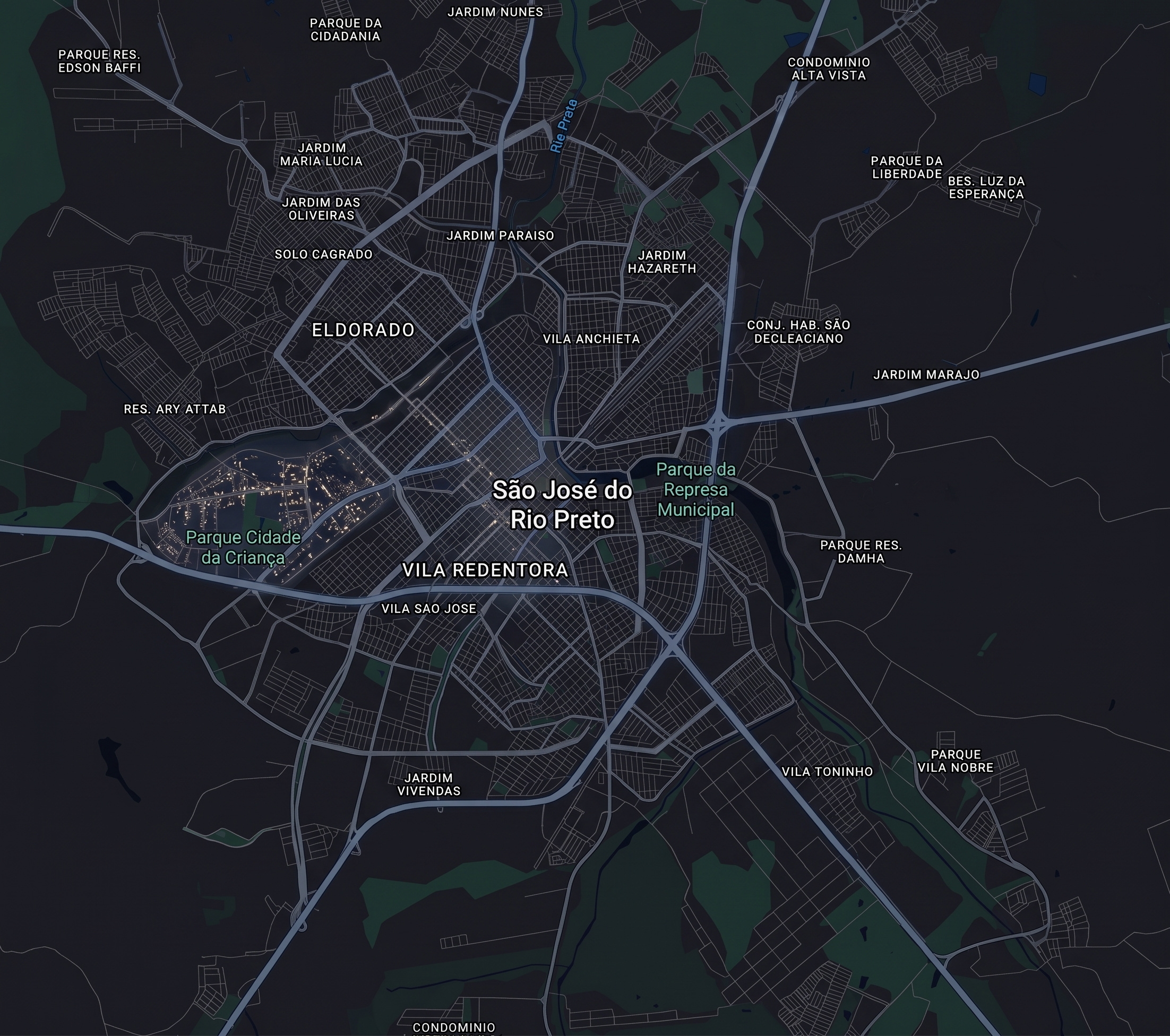 Mapa de Cobertura São José do Rio Preto e Região